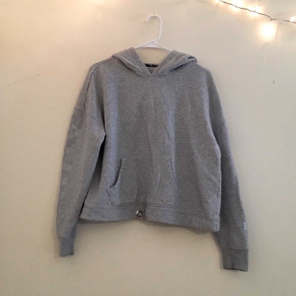 🌙DKNY Cropped Gray Hoodie